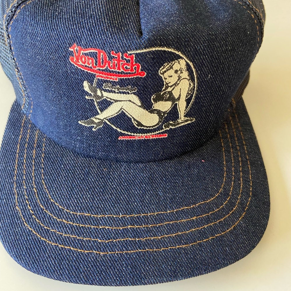 New! Von Dutch Denim Colored Trucker Hat